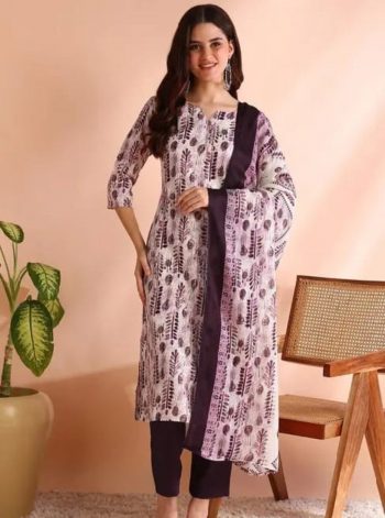 NEW ARRIVAL COTTON BLEND DIGITAL PRINTED TOP BOTTOM WITH DUPATTA WINE