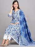 NEW ARRIVAL COTTON DIGITAL PRINTED ANARKALI TOP BOTTOM WITH DUPATTA FESTIVE WEAR WHOLESALE PRICE ETHNIC GARMENT (5)