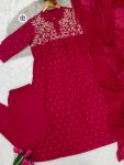 NEW ARRIVAL COTTON EMBROIDERY WORK TOP BOTTOM WITH DUPATTA FESTIVE WEAR WHOLESALE PRICE ETHNIC GARMENT (6)