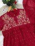 NEW ARRIVAL COTTON EMBROIDERY WORK TOP BOTTOM WITH DUPATTA FESTIVE WEAR WHOLESALE PRICE ETHNIC GARMENT (6)