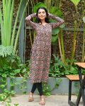 NEW ARRIVAL COTTON FLOWER PRINTED KURTI CASUAL WEAR WHOLESALE PRICE ETHNIC GARMENT (2)
