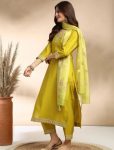 NEW ARRIVAL COTTON SLUB SEQUENCE EMBROIDERY WORK TOP BOTOM WITH DUPATTA FESTVE WEAR WHOLESALE PRICE ETHNIC GARMENT (10)