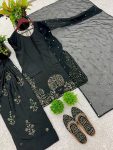 NEW ARRIVAL CREEP SILK EMBROIDERY SEQUENCE WORK TOP PATIYALA WITH DUPATTA FESSTIVE WEAR WHOLEAE PRICE ETHNIC GARMENT (3)