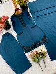 NEW ARRIVAL CREPE SILK EMBROIDERY SEQUENCE WORK TOP PATIYALA WITH DUPATTA FESTIVE WEAR WHOLESALE PRICE ETHNIC GARMENT (4)