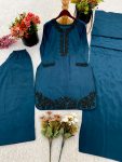 NEW ARRIVAL CREPE SILK EMBROIDERY SEQUENCE WORK TOP PATIYALA WITH DUPATTA FESTIVE WEAR WHOLESALE PRICE ETHNIC GARMENT (4)