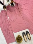 NEW ARRIVAL CREPE SILK FANCY BUTTON WORK TOP PATIYALA WITH DUPATTA FESTIVE WEAR WHOLESALE PRICE ETHNIC GARMENT (4)