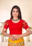 NEW ARRIVAL CRUSH LYCRA PLAIN WITH PRINTED BALOON SLEEVE FESTIVE WEAR WHOLESLE PRICE ETHNIC GARMENT (4)
