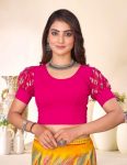 NEW ARRIVAL CRUSH LYCRA PLAIN WITH PRINTED BALOON SLEEVE FESTIVE WEAR WHOLESLE PRICE ETHNIC GARMENT (8)