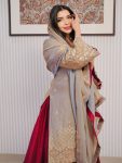 NEW ARRIVAL FANDI CRUSH EMBROIDERY SEQUENCE WORK TOP LEHENGA WITH DUPATTA WEDDING WEAR WHOLESALE PRICE ETHNIC GARMENT (3)