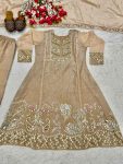 NEW ARRIVAL FANDY SILK EMBROIDERY SEQUENCE WORK ANARKALI BOTTOM WITH DUPATTA FESTIVE WEAR WHOLESALE PRICE ETHNIC GARMENT (2)