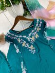 NEW ARRIVAL FRENCH CREPE EMBROIDERY WORK TOP PATIYALA WITH DUPATTA FESTIVE WEAR WHOLESALE PRICE ETHNIC GARMENT (3)
