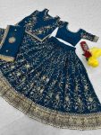 NEW ARRIVAL GEORGETTE EMBROIDERY CODING SEQUENCE WORK LEHENGA CHOLI WITH DUPATTA WEDDING WEAR WHOLESALE PRICE ETHNIC GARMENT (1)