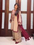NEW ARRIVAL GEORGETTE EMBROIDERY WITH BEADS WORK TOP PALAZZO WITH DUPATTA FESTIVE WEAR WHOLESALE PRICE ETHNIC GARMENT (3)