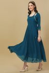 NEW ARRIVAL GEORGETTE FANCY LACE WORK KURTI FESTIVE WEAR WHOLESALE PRICE ETHNIC GARMENT (2)