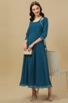 NEW ARRIVAL GEORGETTE FANCY LACE WORK KURTI FESTIVE WEAR WHOLESALE PRICE ETHNIC GARMENT (2)