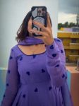 NEW ARRIVAL GEORGETTE HEART SHAPE WORK ANARKALI WITH DUPATTA FESTIVE WEAR WHOLESALE PRICE ETHNIC GARMENT (2)