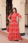 NEW ARRIVAL GEORGETTE PRINTED ONE PIECE GOWN PARTY WEAR WHOLESALE PRICE ETHNIC GARMENT (4)