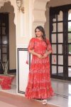 NEW ARRIVAL GEORGETTE PRINTED ONE PIECE GOWN PARTY WEAR WHOLESALE PRICE ETHNIC GARMENT (4)