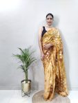 NEW ARRIVAL GEORGETTE PRISM PRINTED READY TO WEAR SAREE WITH UNSTITCHED BLOUSE FESTIVE WEAR WHOLESALE PRICE ETHNIC GARMENT (1)