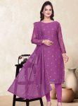 NEW ARRIVAL GEORGETTE SEQUNCE WORK TOP WITH DUPATTA FESTIVE WEAR WHOLESALE PRICE ETHNIC GARMENT (16)