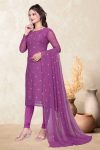 NEW ARRIVAL GEORGETTE SEQUNCE WORK TOP WITH DUPATTA FESTIVE WEAR WHOLESALE PRICE ETHNIC GARMENT (16)