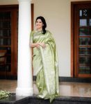 NEW ARRIVAL LICHI SILK WEAVING WORK SAREE WITH UNSTITCHED BLOUSE FESTIVE WEAR WHOLESALE PRICE ETHNIC GARMENT (5)