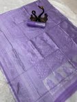 NEW ARRIVAL LICHI SILK ZARI WEAVING WORK SAREE WITH UNSTITCHED BLOUSE WEDDING WEAR WHOLESALE PRICE ETHNIC GARMENT (5)