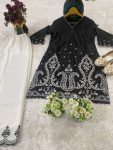 NEW ARRIVAL NATURAL CREEPE EMBROIDERY WITH THREAD WITH FANCY GPO LACE WORK TOP PALAZZO SET FESTIVE WEAR WHOLESALE PRICE ETHNIC GARMENT (9)