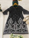 NEW ARRIVAL NATURAL CREEPE EMBROIDERY WITH THREAD WITH FANCY GPO LACE WORK TOP PALAZZO SET FESTIVE WEAR WHOLESALE PRICE ETHNIC GARMENT (9)