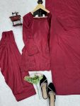 NEW ARRIVAL NATURAL CREPE THREAD WITH SEQUENCE WORK TOP PATIYALA WITH DUPATTA FESTIVE WEAR WHOLESALE PRICE ETHNIC GARMENT (3)