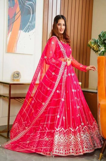 NEW ARRIVAL NET CHAIN  DESIGN WORK LEHENGA CHOLI WITH DUPATTA RANI