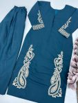 NEW ARRIVAL ROMAN SILK EMBROIDRY WORK TOP PALAZZO SET FESTIVE WEAR WHOLESALE PRICE ETHNIC GARMENT (3)