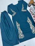 NEW ARRIVAL ROMAN SILK EMBROIDRY WORK TOP PALAZZO SET FESTIVE WEAR WHOLESALE PRICE ETHNIC GARMENT (3)