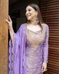 NEW ARRIVAL SHIMMER SILK EMBROIDERY WORK TOP PALAZZO WITH DUPATTA PARTY WEAR WHOLESALE PRICE ETHNIC GARMENT (6)