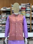 NEW ARRIVAL SILK KURTA COTTON PAYJAMA WITH JACQUARD KOTI MEN’S KURTA PAYJAMA SET WEDDING WEAR WHOLESALE PRICE ETHNIC GARMENT (22)