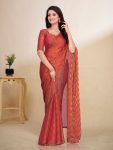 NEW ARRIVAL SILK NC SQUARE FANCY WITH READY MADE FANCY LACE BORDER WORK SAREE WITH UNSTITCHED BLOUSE PARTY WEAR WHOLESALE PRICE ETHNIC GARMENT (2)