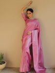 NEW ARRIVAL SOFT LICHI SILK JACQUARD WORK SAREE WITH UNSTITCHED BLOUSE PARTY WEAR WHOLESALE PRICE ETHNIC GARMENT (3)
