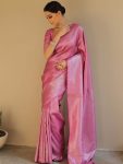 NEW ARRIVAL SOFT LICHI SILK JACQUARD WORK SAREE WITH UNSTITCHED BLOUSE PARTY WEAR WHOLESALE PRICE ETHNIC GARMENT (3)