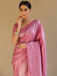 NEW ARRIVAL SOFT LICHI SILK JACQUARD WORK SAREE WITH UNSTITCHED BLOUSE PARTY WEAR WHOLESALE PRICE ETHNIC GARMENT (3)