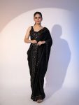 NEW ARRIVAL SOFT RANGOLI SILK SEQUENCE EMBROIDERY WORK SAREE WITH UNSTITCHED BLOUSE CASUAL WEAR WHOLESALE PRICE ETHNIC GARMENT (8)