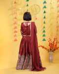 NEW ARRIVAL VICHITRA EMBROIDERY CODING SEQUENCE AND THREAD WITH LATAKAN DORI AND HEAVY LACE WORK KID’S LEHENGA CHOLI WITH DUPATTA WEDDING WEAR WHOLESALE PRICE ETHNIC GARMENT (1 (7)