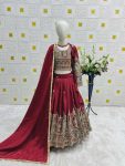 NEW ARRIVAL VICHITRA EMBROIDERY CODING SEQUENCE AND THREAD WITH LATAKAN DORI AND HEAVY LACE WORK KID’S LEHENGA CHOLI WITH DUPATTA WEDDING WEAR WHOLESALE PRICE ETHNIC GARMENT (1 (7)