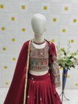 NEW ARRIVAL VICHITRA EMBROIDERY CODING SEQUENCE AND THREAD WITH LATAKAN DORI AND HEAVY LACE WORK KID’S LEHENGA CHOLI WITH DUPATTA WEDDING WEAR WHOLESALE PRICE ETHNIC GARMENT (1 (7)