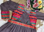 NEW ARRIVAL VICHITRA SILK JACQUARD WEAVING LACE WORK ANARKALI WITH FRONT CUT JACKET AND WAIST BELT FESTIVE WEAR WHOLESALE PRICE ETHNIC GARMENT (1)