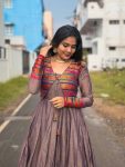NEW ARRIVAL VICHITRA SILK JACQUARD WEAVING LACE WORK ANARKALI WITH FRONT CUT JACKET AND WAIST BELT FESTIVE WEAR WHOLESALE PRICE ETHNIC GARMENT (1)
