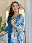 NEW ARRIVAL VISCOSE CHANDERI EMBROIDERY WORK TOP BOTTOM WITH DUPATTA FESTIVE WEAR WHOLESALE PRICE ETHNIC GARMENT (1)