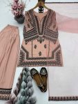 NEW ARROVAL NATURAL SILK EMBROIDERY WITH REAL MIRROR HAND WORK TOP PATIYALA WITH DUPATTA FESTIVE WEAR WHOLESALE PRICE ETHNIC GARMENT (2)