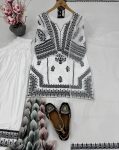 NEW ARROVAL NATURAL SILK EMBROIDERY WITH REAL MIRROR HAND WORK TOP PATIYALA WITH DUPATTA FESTIVE WEAR WHOLESALE PRICE ETHNIC GARMENT (4)