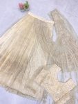 RICH LOOK BUTTERFLY NET SEQUENCE EMBROIDERY WORK LEHENGA SAREE WITH STITCHED BLOUSE PARTY WEAR WHOLESALE PRICE ETHNIC GARMENT (3)