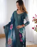 RICH LOOK CHANDERI SILK JACQUARD WORK WITH DIGITAL PRINTED TOP BOTTOM DUPATTA FESTIVE WEAR WHOLESALE PRICE ETHNIC GARMENT (8)